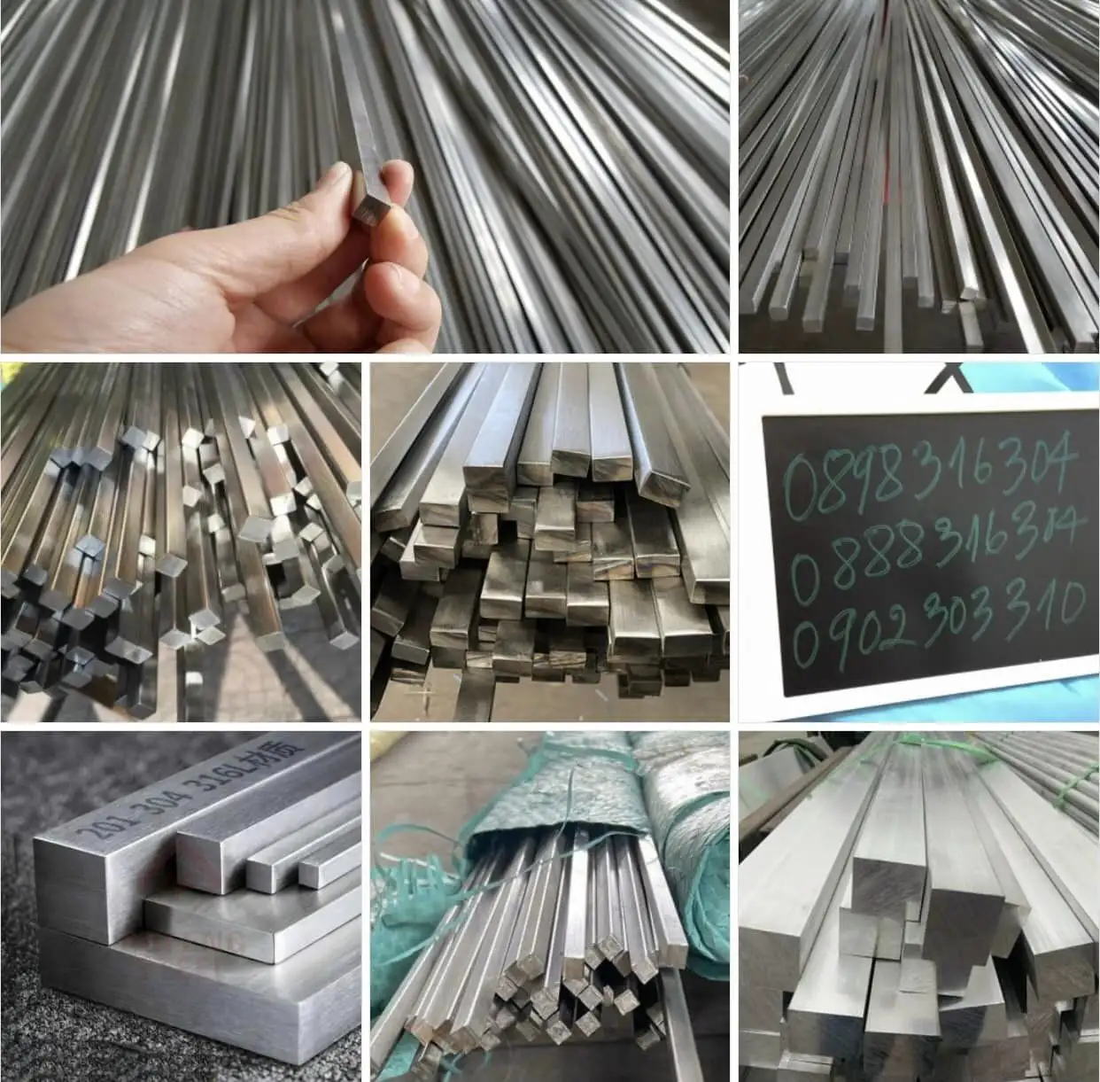 Thanh Inox Vuông Đặc